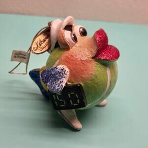 Vintage Katherines Collection 2005 Holiday Kissing Fish Tennis Ornament Visor